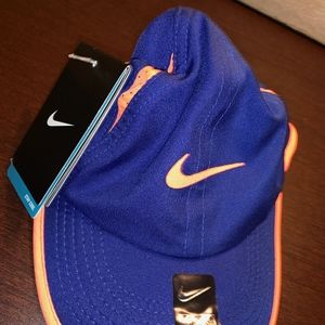 NIKE DRI-FIT blue/coral hat